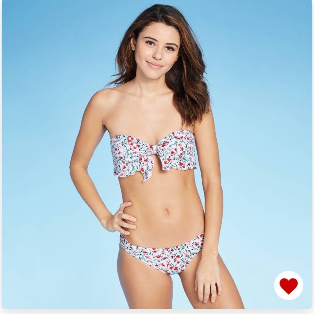 White Floral Bikini
